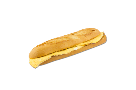 Hard broodje met omelet